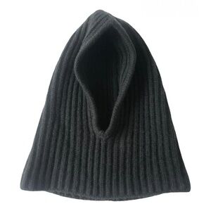 Loro Piana 100% Cashmere dark grey/off black balaclava